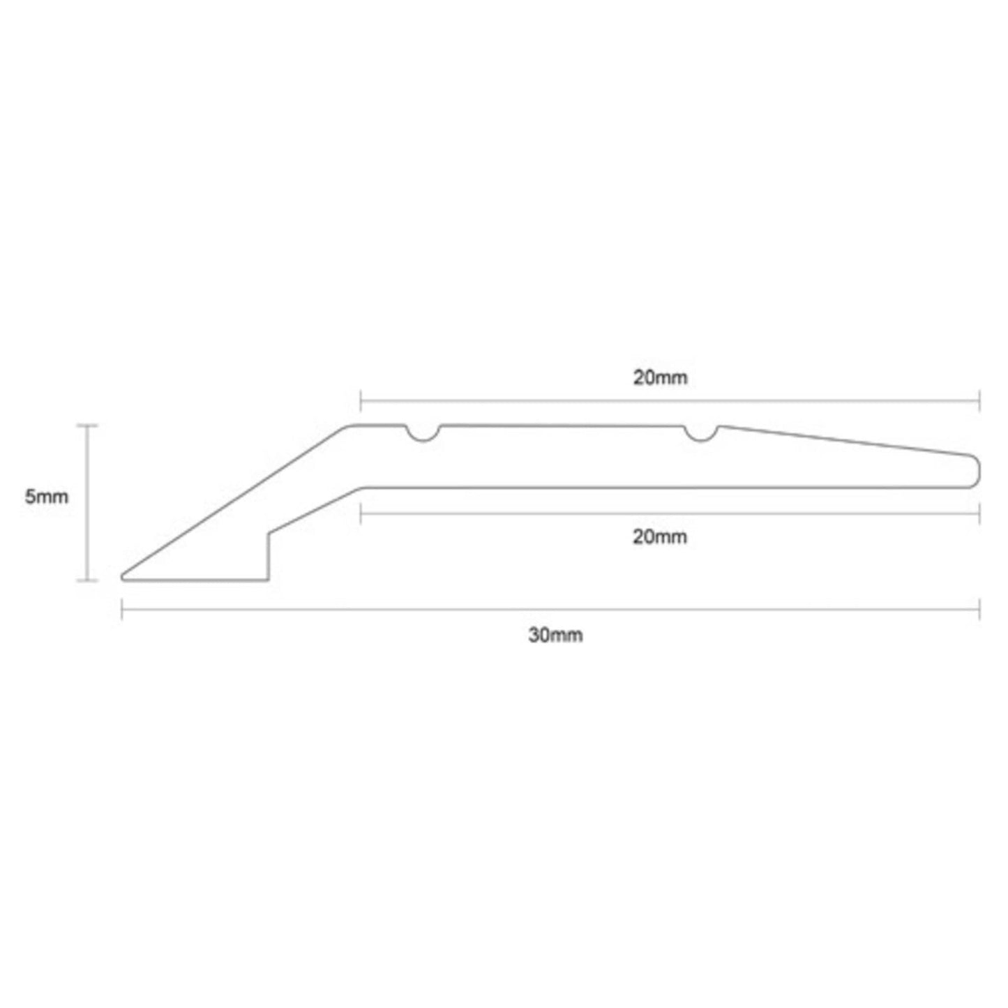 Flooring Threshold Trim Vinyl Edge Aluminium 900mm - Transtools Online