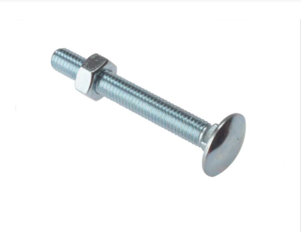 FORGEFIX CARRIAGE BOLT AND NUT M12 X 75MM - 5 PACK - Transtools Online