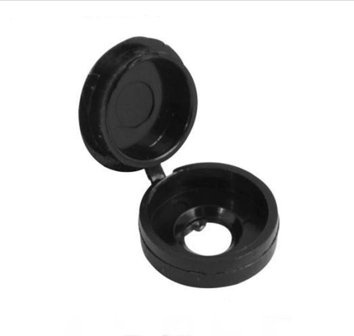 FORGEFIX SCREW HINGED COVER CAPS BLACK 10G - 12G - 100 PACK - Transtools Online