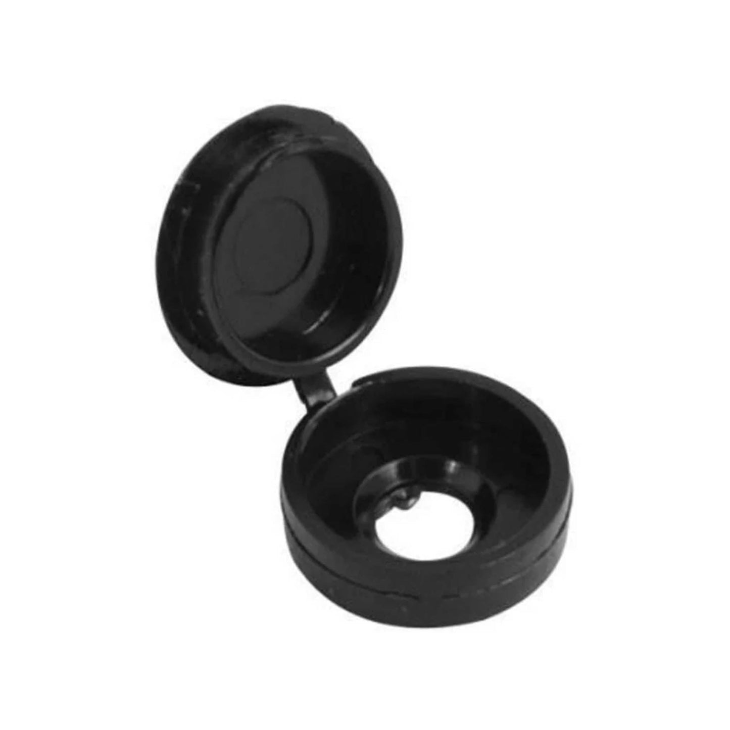 Forgefix Screw Hinged Cover Caps Black 10G - 12G - 100 Pack