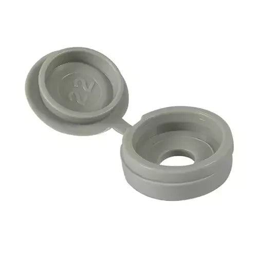 FORGEFIX SCREW HINGED COVER CAPS GREY 6G - 8G - 100 PACK - Transtools Online