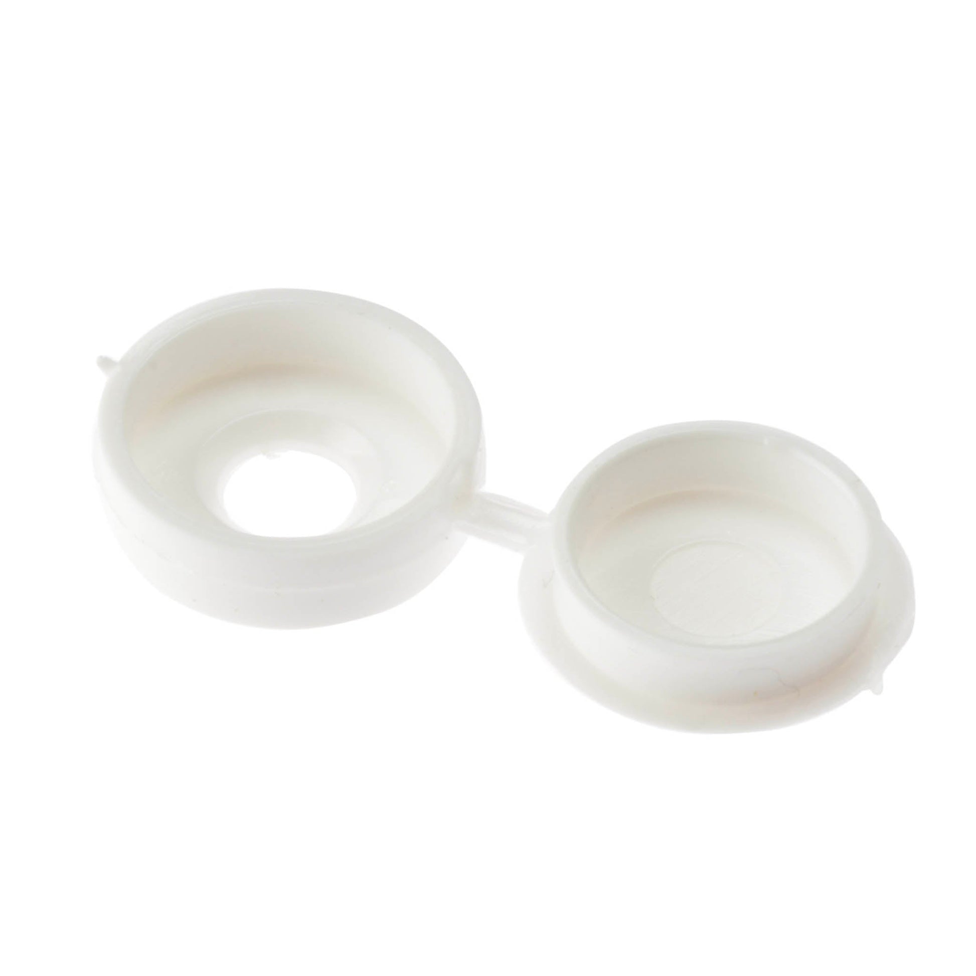 Forgefix Screw Hinged Cover Caps White 10G - 12G - 100 Pack