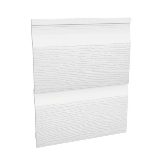 Fortex Double Shiplap Cladding Embossed White 333mm x 5 Metre