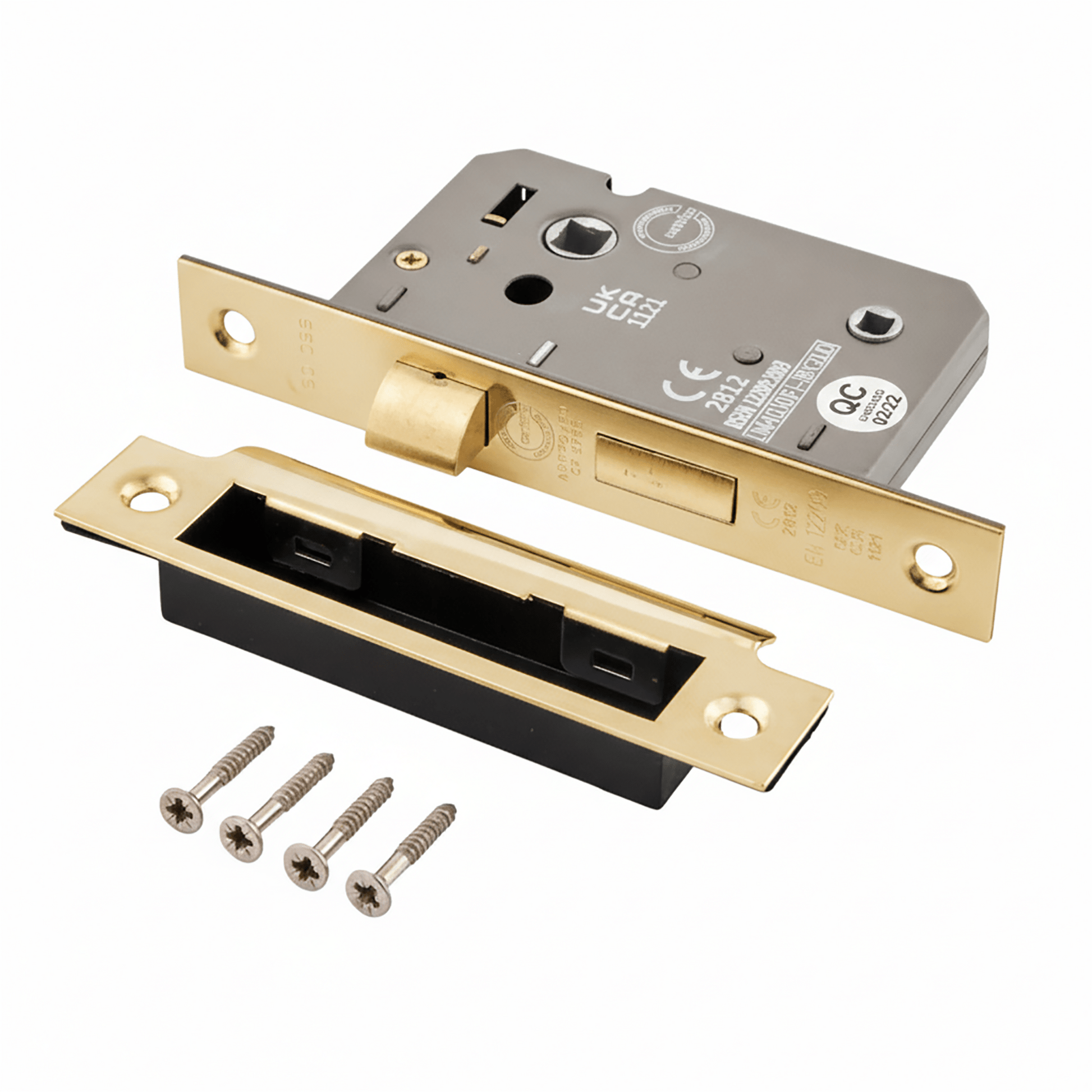 Frisco Mortice Bathroom Lock 76mm - Brass