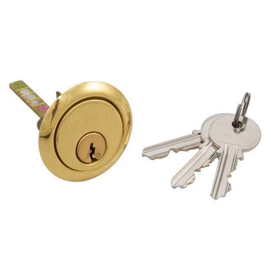 Frisco Replacement Cylinder Polished Brass 3 Keys - Transtools Online