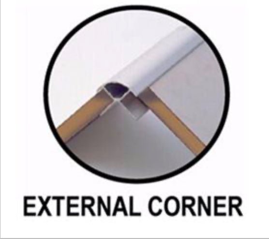 GEOPANEL 10MM ALUMINIUM SILVER EXTERNAL CORNER TRIM - 2.4 METRE - Transtools Online