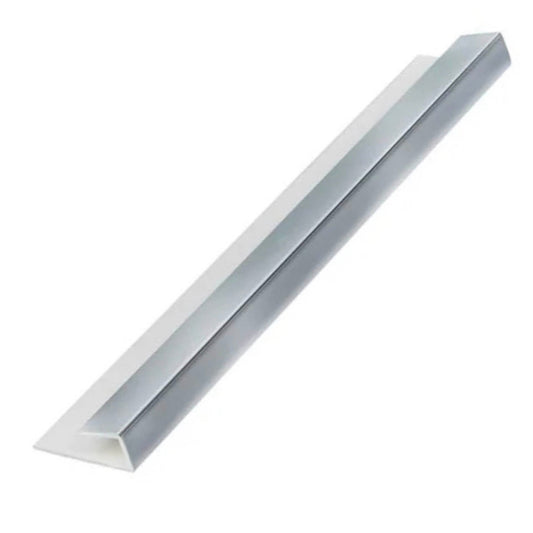 Geopanel 5mm PVC Starter Trim End U Silver 2.7 Metre - Transtools Online
