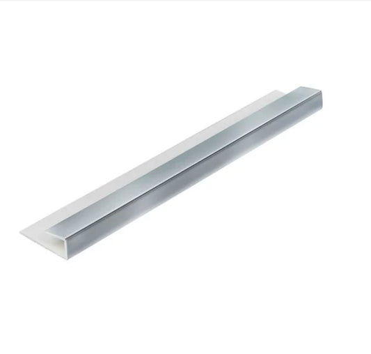 GEOPANEL PVC STARTER TRIM END U SILVER 5MM - 2.7 METRE - Transtools Online