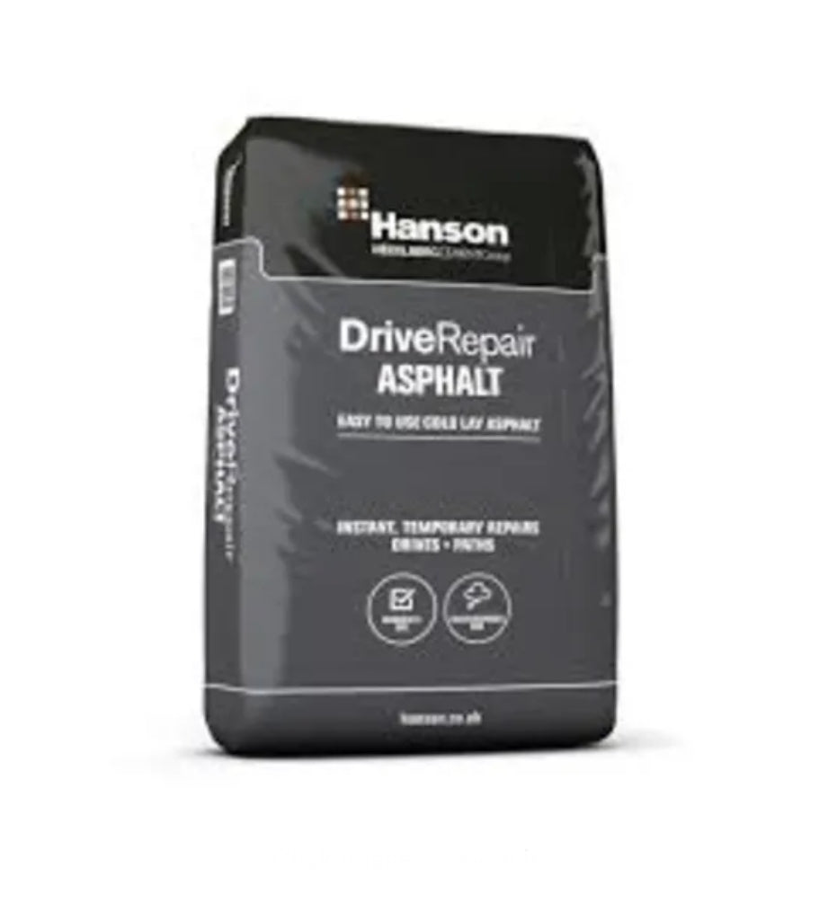 HANSON DRIVE REPAIR BLACK BITUMEN ASPHALT MACADAM - 25KG - Transtools Online