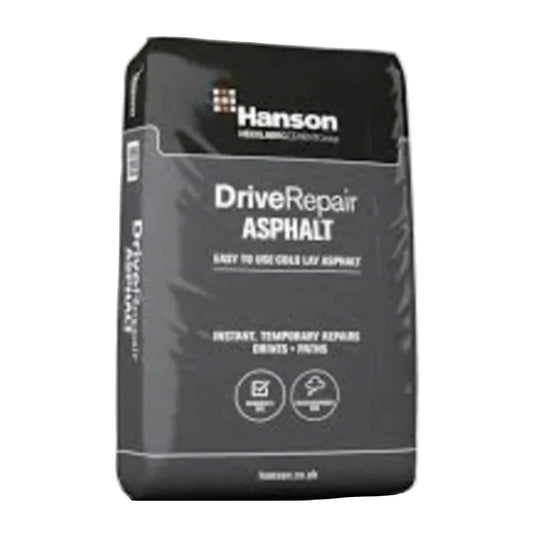 Hanson Drive Repair Black Bitumen Asphalt Macadam 25kg - Transtools Online
