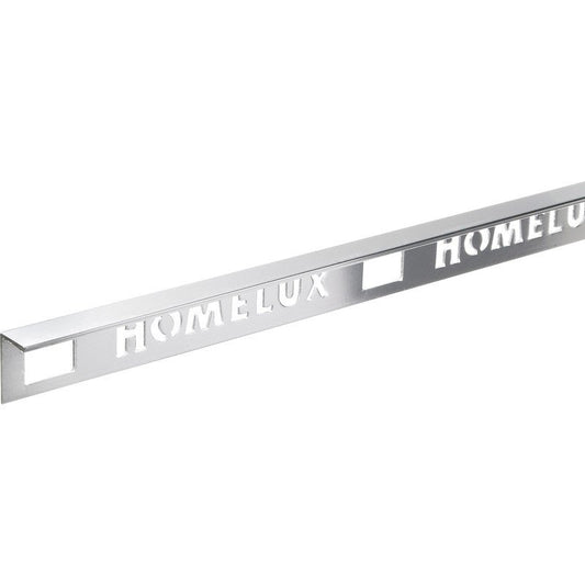 HOMELUX TILE TRIM STRAIGHT EDGE ALUMINIUM - 8MM X 2.5 METRE - Transtools Online