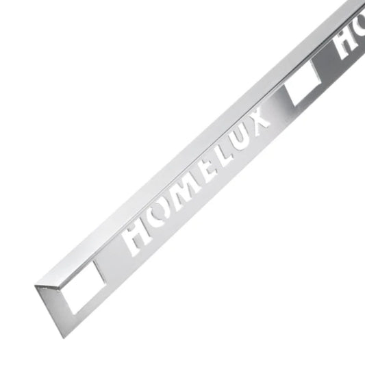 Homelux Tile Trim Straight Edge Aluminium 8mm x 2.5 Metre - Transtools Online