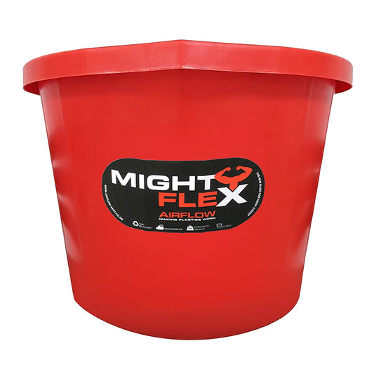 Hoof Proof Mighty Flex Builders And Equestrian Bucket - 3 Gallon Red