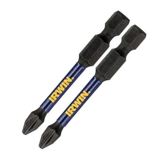 Irwin Pro PH2 Impact Driver Bits 57mm 2 Pack - Transtools Online