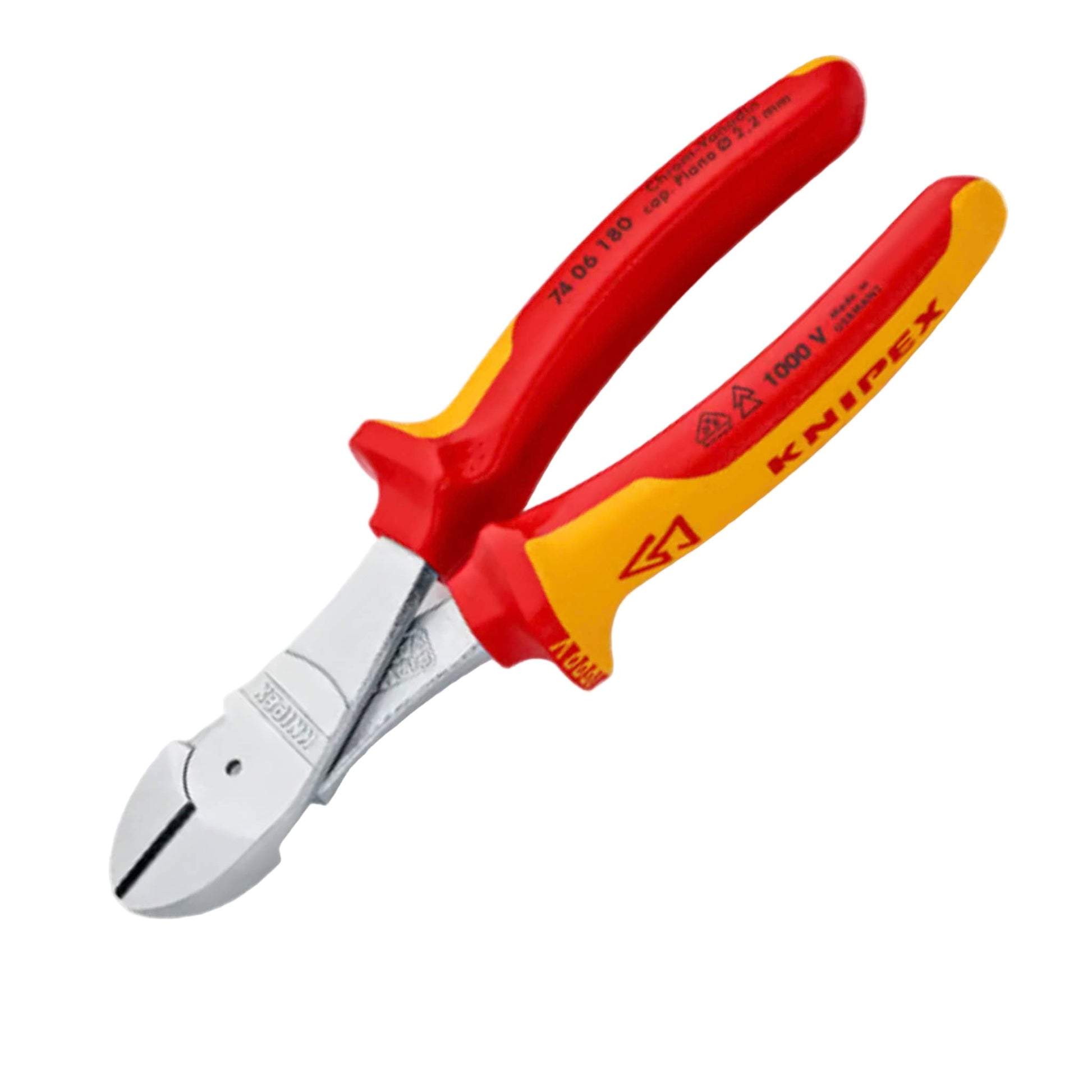 Knipex High Leverage Diagonal Cutter Chrome VDE 180mm - Transtools Online