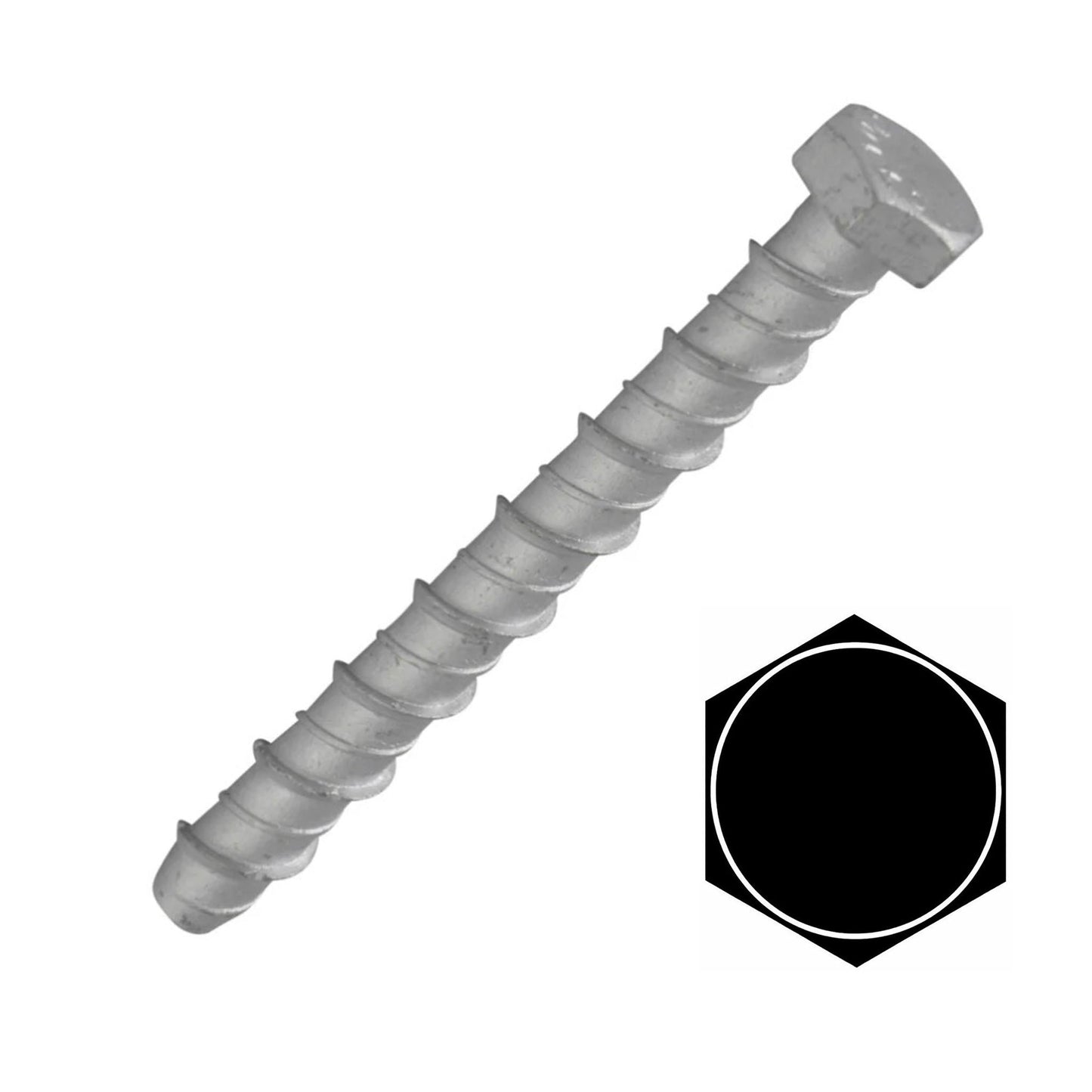 Lightning Concrete Bolt Hex Head