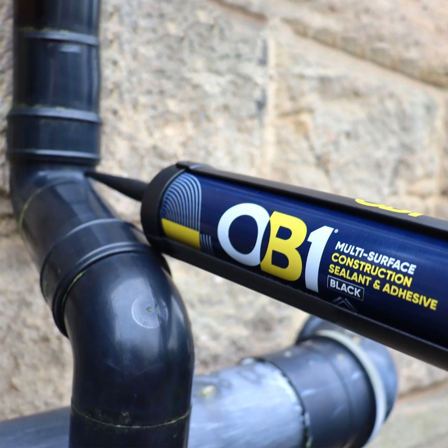 OB1 Multi - Surface Construction Sealant And Adhesive Black 290ml
