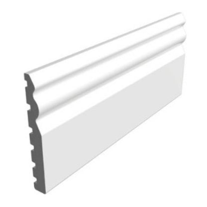 Ogee PVC White Skirting Board 125mm - 5 Metre - Transtools Online