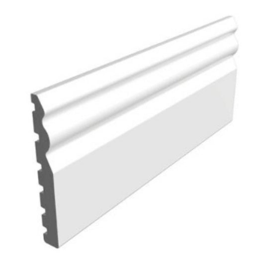 Ogee PVC White Skirting Board 125mm - 5 Metre - Transtools Online