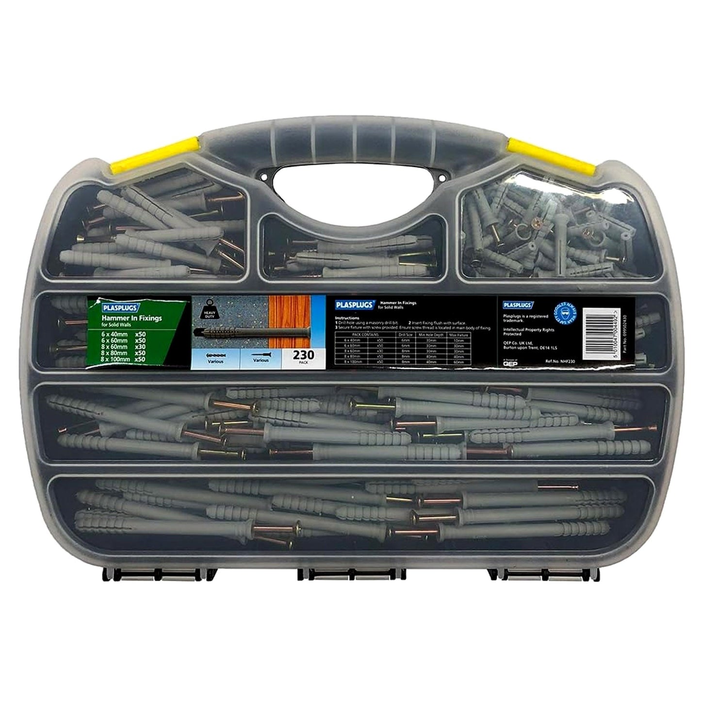 Plasplugs Heavy Duty Hammer in Frame Fixings 230 Pack.