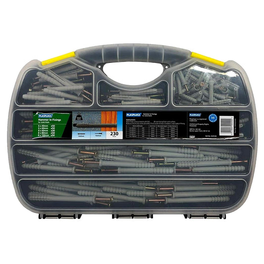 Plasplugs Heavy Duty Hammer in Frame Fixings 230 Pack.