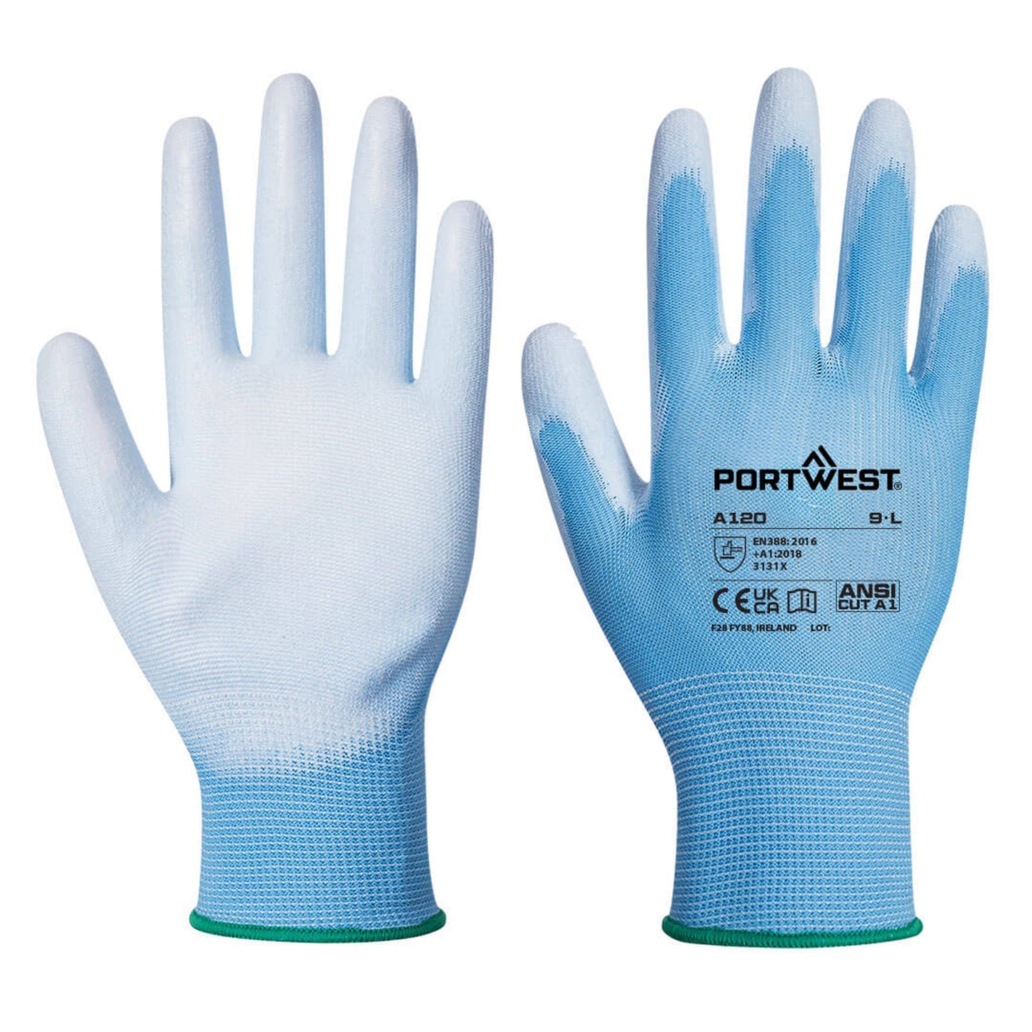Portwest A120 PU Palm Gloves Blue