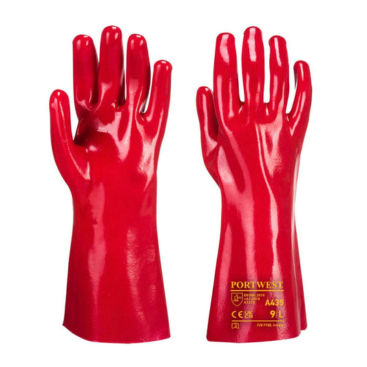 Portwest PVC Red Gauntlet 350mm Extra large - Transtools Online