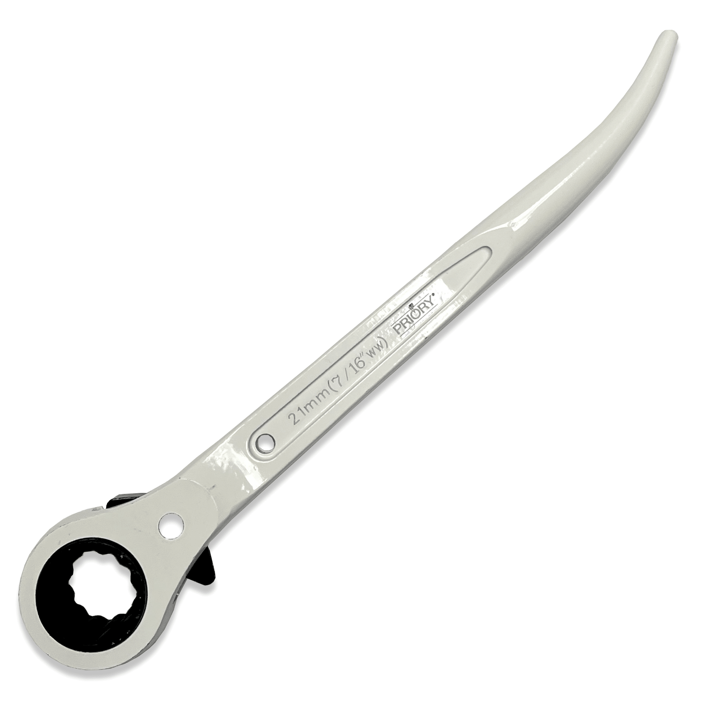 Priory 604 Reversible Ratchet Scaffold Podger Spanner 19mm and 21mm - White