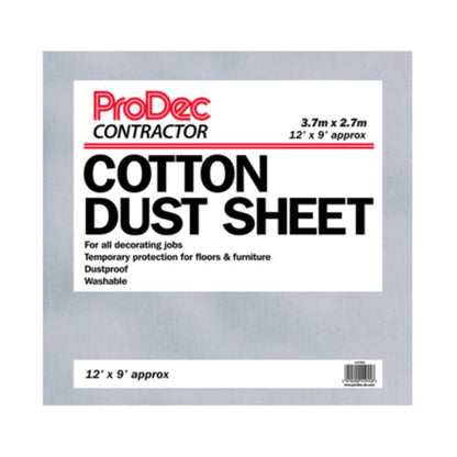 ProDec Contractor Cotton Twill Dust Sheet - 12in x 9in