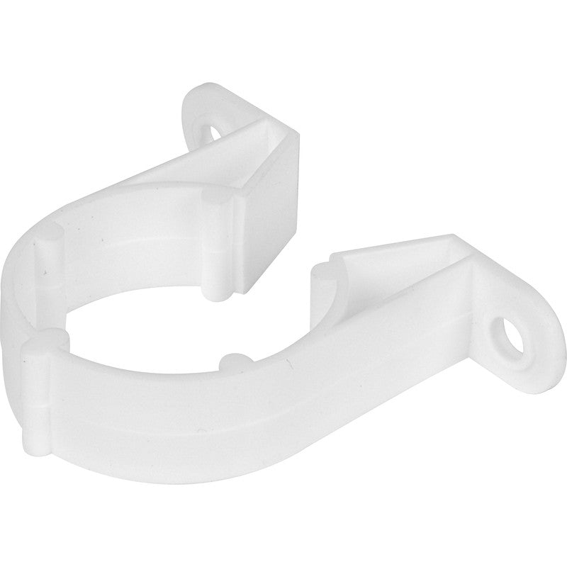 PUSH FIT / SOLVENT WELD WASTE PIPE WHITE CLIP - 40MM - Transtools Online