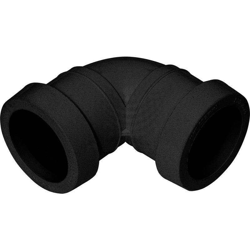 PUSH FIT WASTE PIPE BLACK SWEPT BEND 40MM - 92.5 DEGREE - Transtools Online