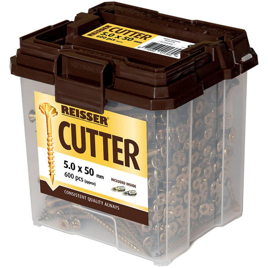 REISSER CUTTER SCREWS 5MM X 50MM - 600 TUB - Transtools Online