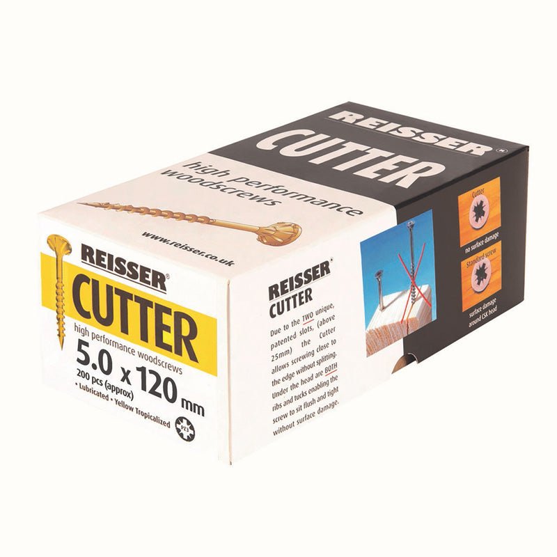 REISSER R2 CUTTER WOODSCREWS 5MM X 120MM - 200 PACK - Transtools Online