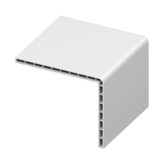 RIGID ANGLE WHITE PLASTIC HOLLOW 100MM X 80MM - 5 METRE - Transtools Online