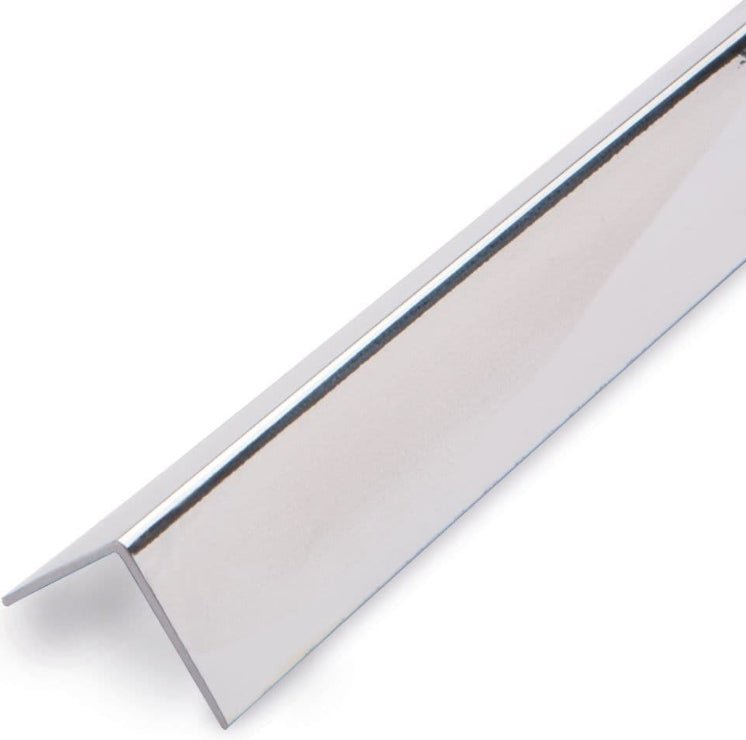 RIGID PVC PLASTIC ANGLE CHROME 25MM X 25MM - 2.6 METRE - Transtools Online