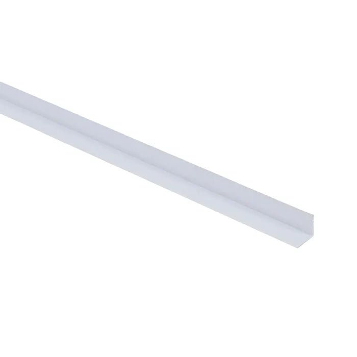 RIGID PVC PLASTIC ANGLE WHITE 15MM X 15MM - 2.75 METRE - Transtools Online