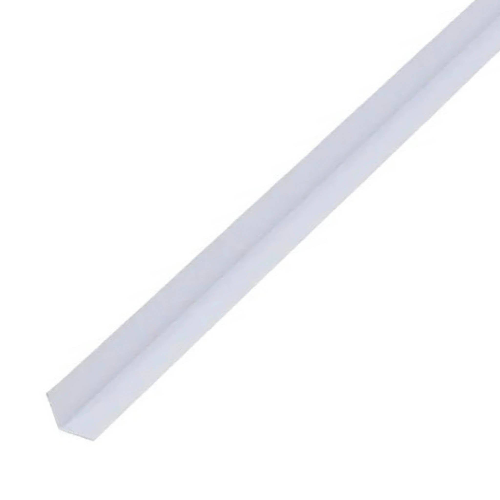 Angle Bit Pvc Rigid PVC Plastic Angle White 15mm x 15mm - 2.7 Metre