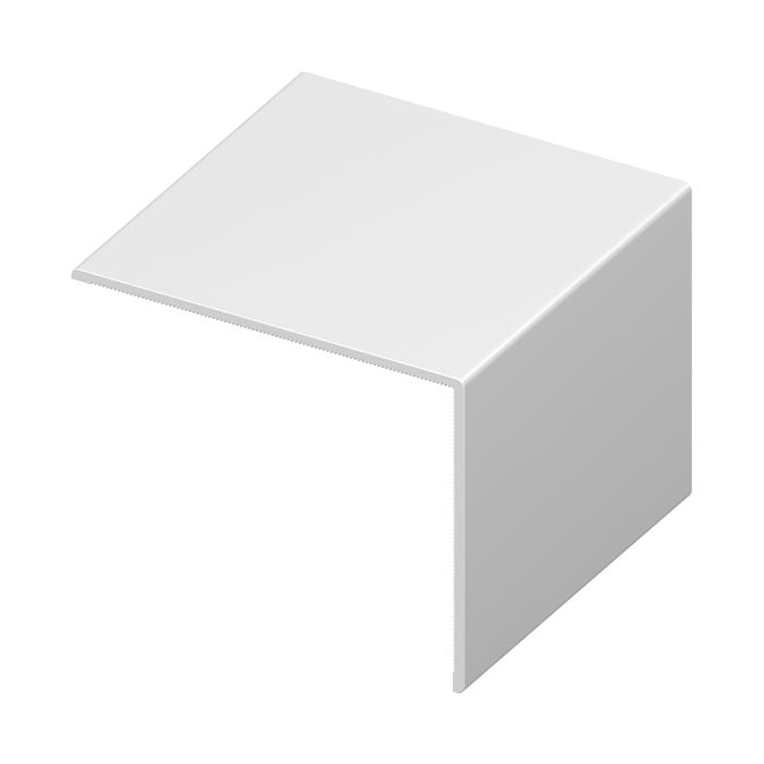 RIGID PVC PLASTIC ANGLE WHITE 60MM X 40MM - 5 METRE - Transtools Online