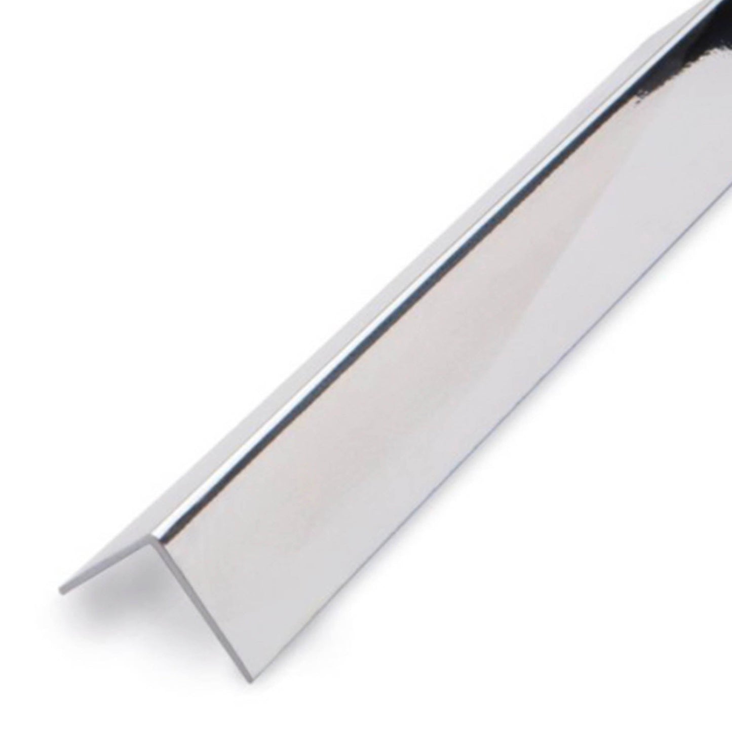 Rigid Pvc Plastic External Chrome Angle 25mm X 25mm - 2.6 Metre - Transtools Online