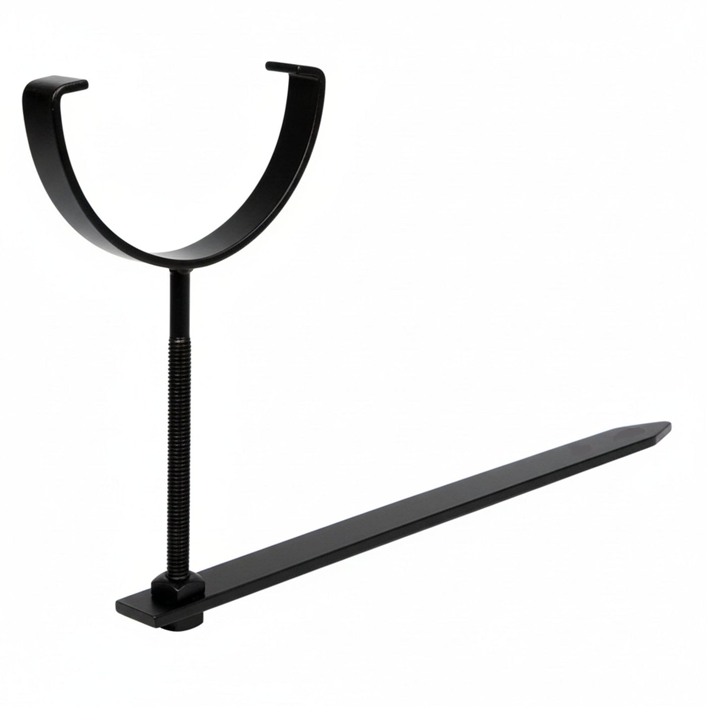 Rise And Fall Black Gutter Bracket Round Galvanised With Spike