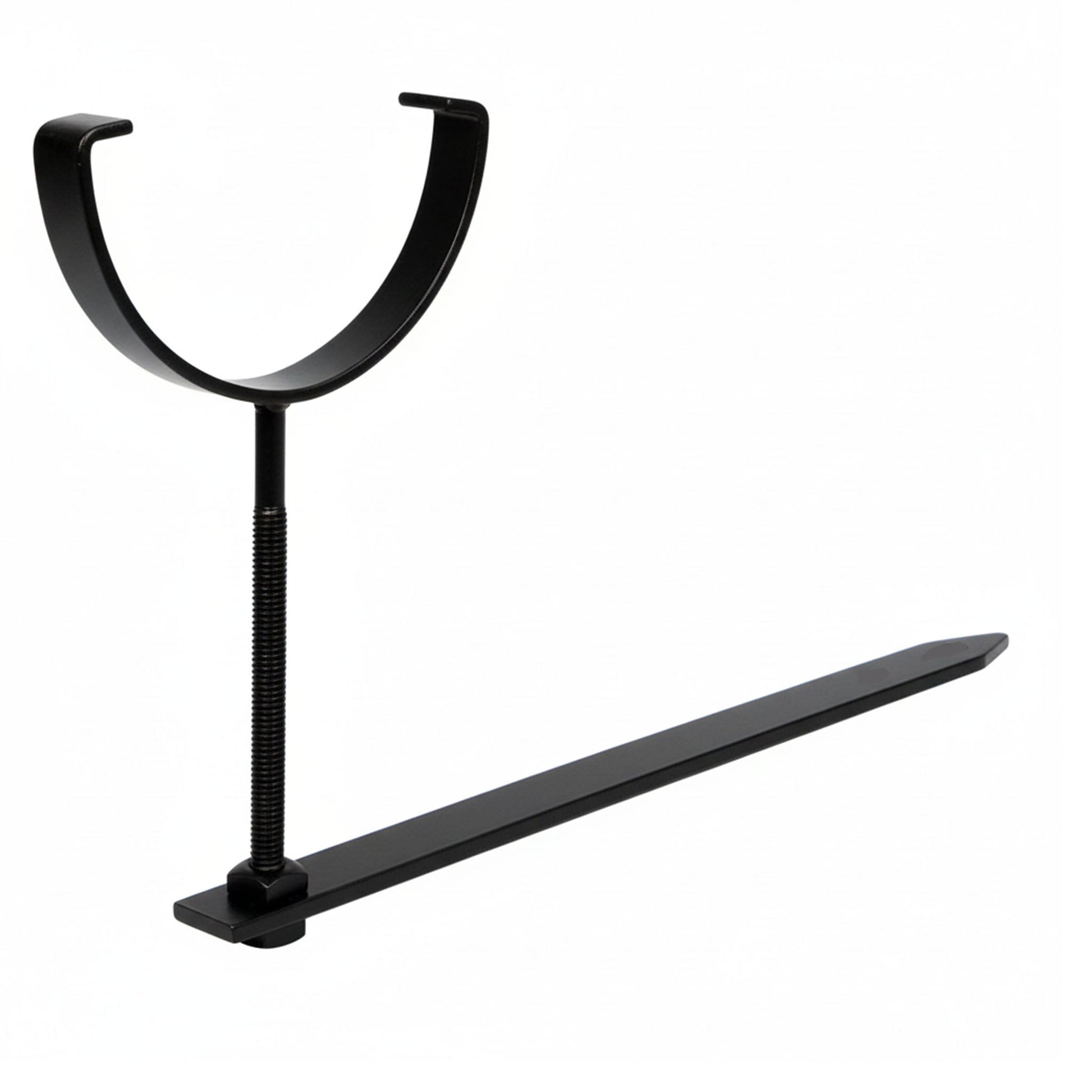 Rise And Fall Black Gutter Bracket Round Galvanised With Spike