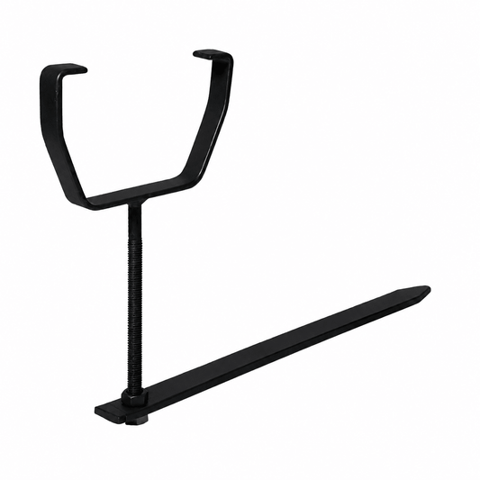 Rise And Fall Black Gutter Bracket Square Galvanised With Spike