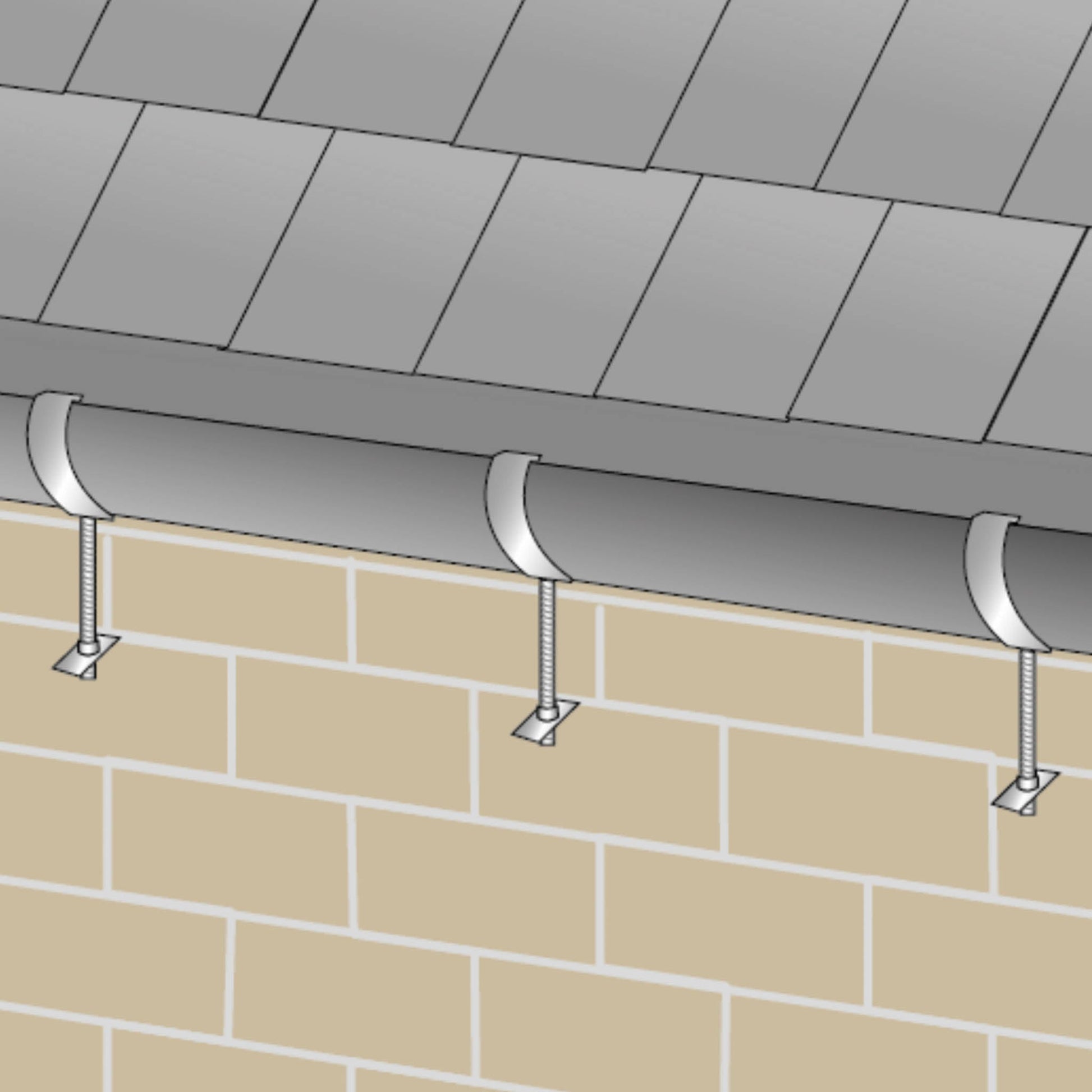 Rise And Fall Bracket Round Galvanised With Spike