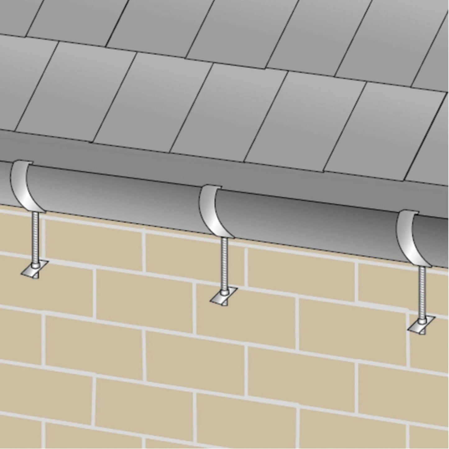 Rise And Fall Gutter Bracket Square Galvanised With Spike - Transtools Online
