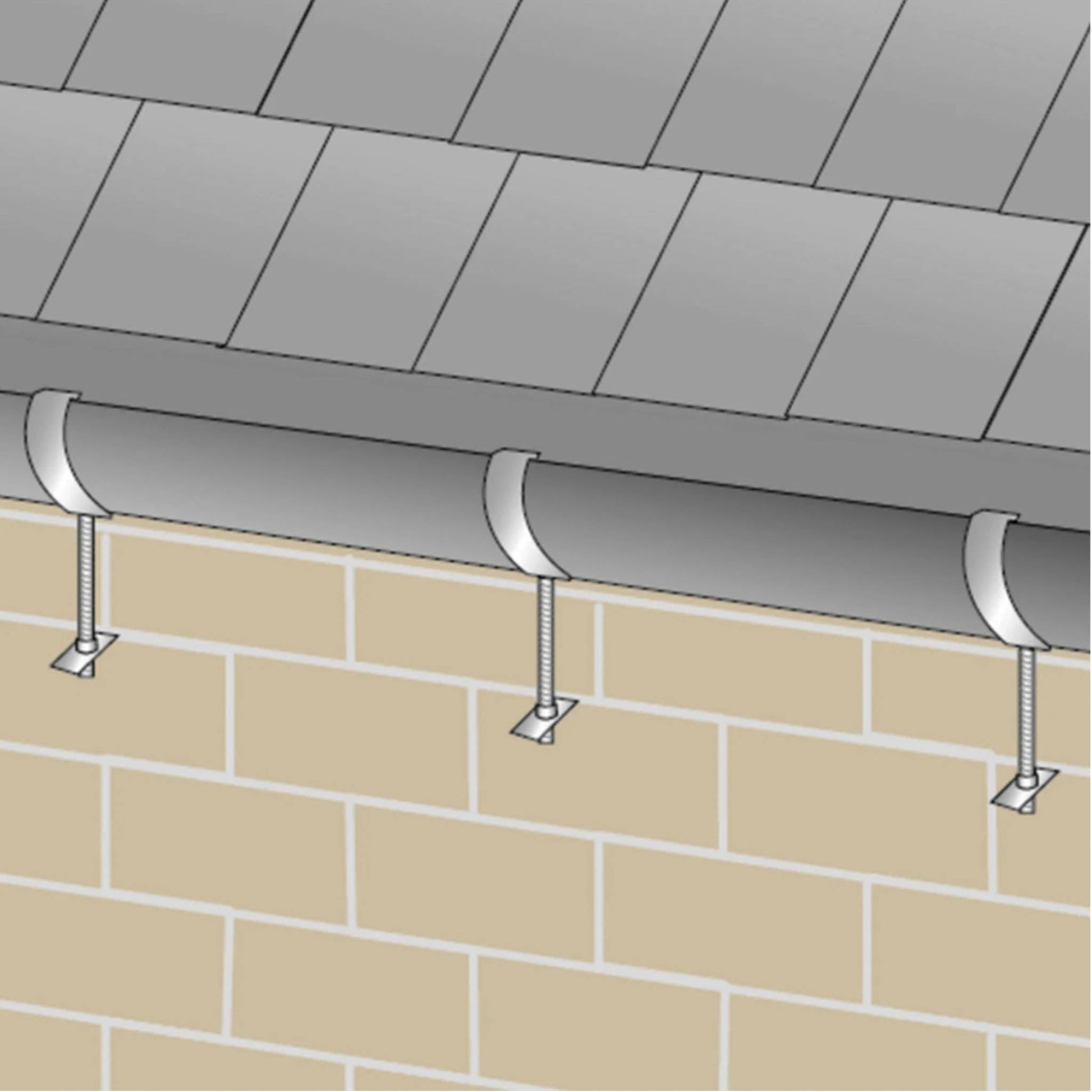 Rise And Fall Gutter Bracket Square Galvanised With Spike - Transtools Online