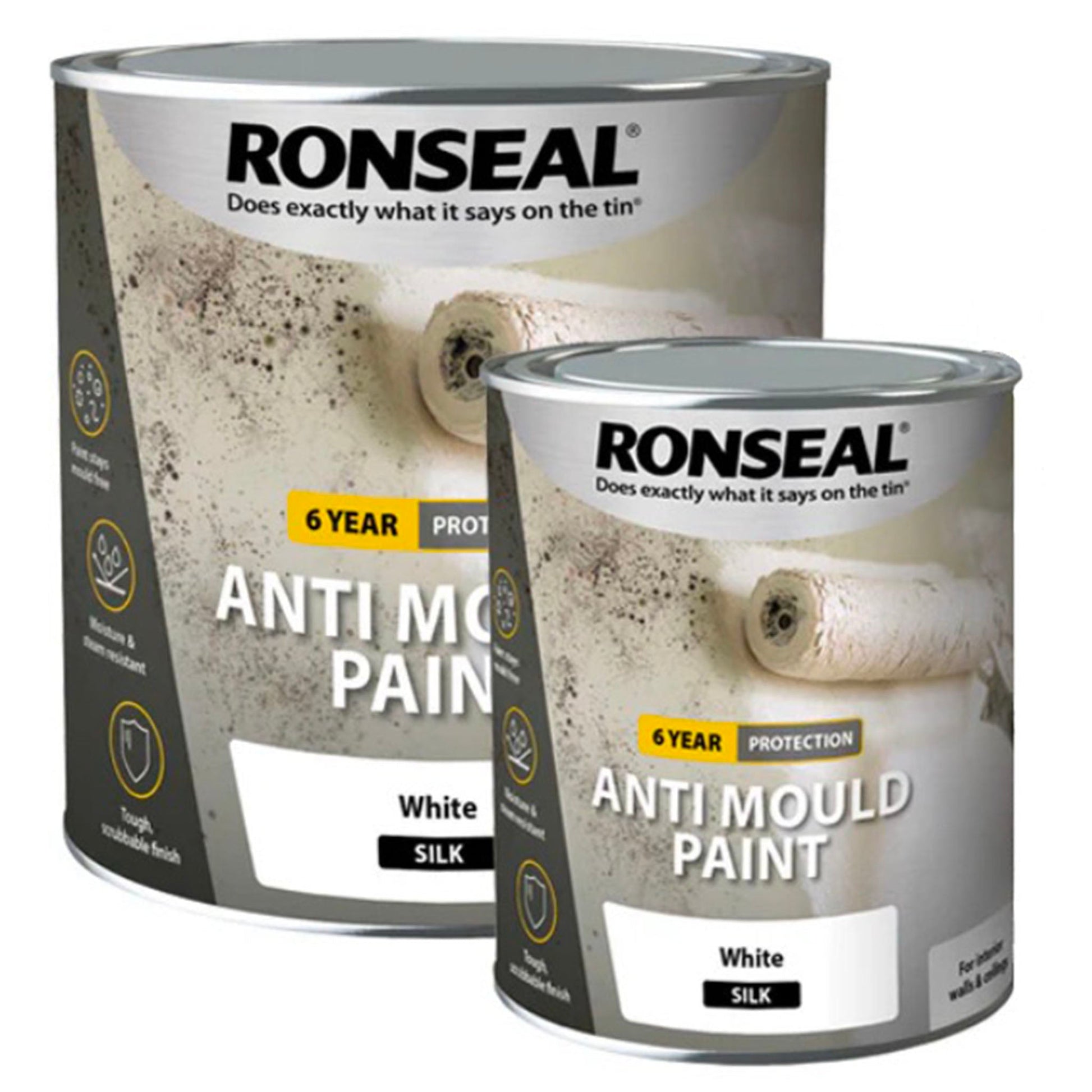Ronseal 6 Year White Anti Mould Paint - Transtools Online