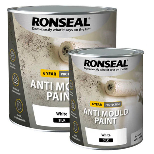 Ronseal 6 Year White Anti Mould Paint - Transtools Online