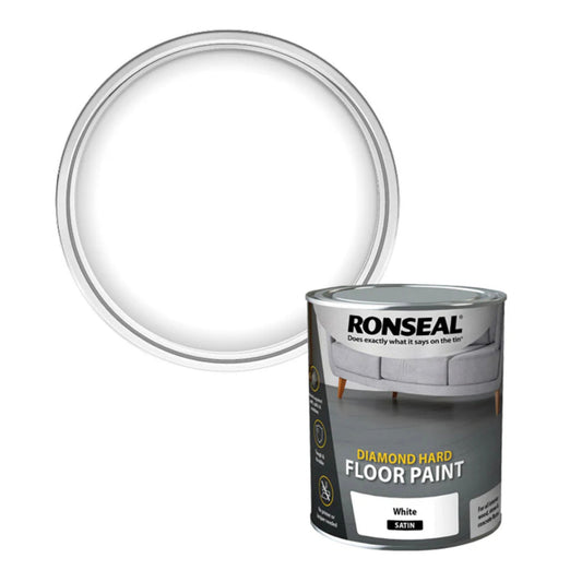 Ronseal Diamond Hard Floor Paint White Satin Finish