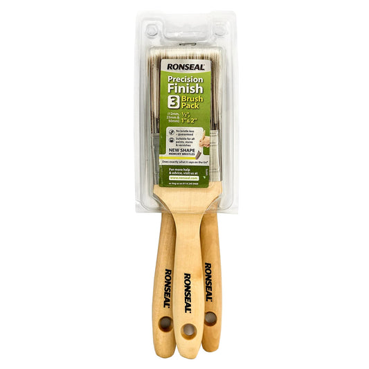 Ronseal Precision Finish Paint Brush Set - 3 Piece