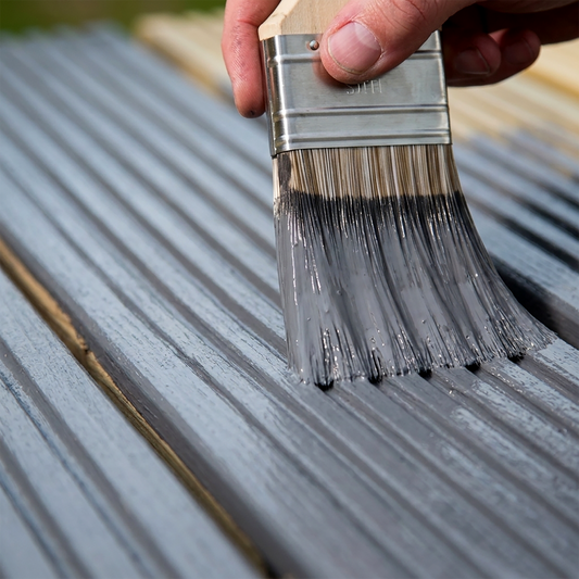 Ronseal Ultimate Protection Decking Stain being applied